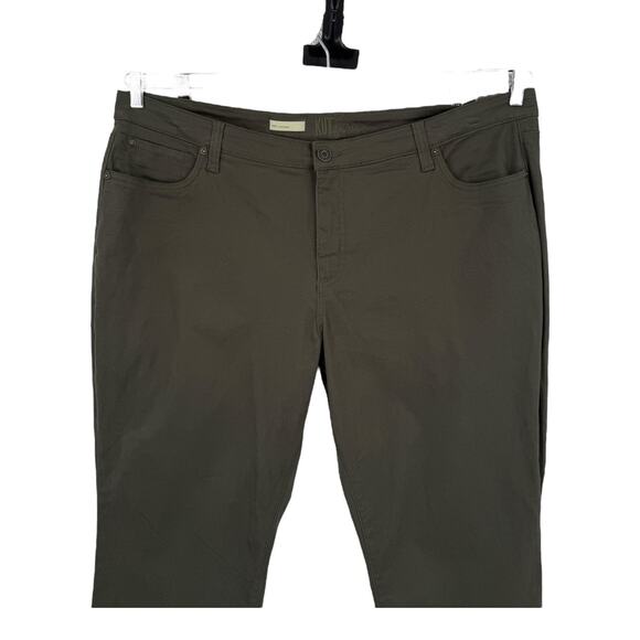 Kut from the Kloth jeans Katy boyfriend denim dark green size 22W - Picture 2 of 7